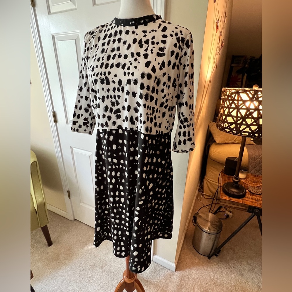 ASOS midi dress - super cute pattern and easy to dress up or down!